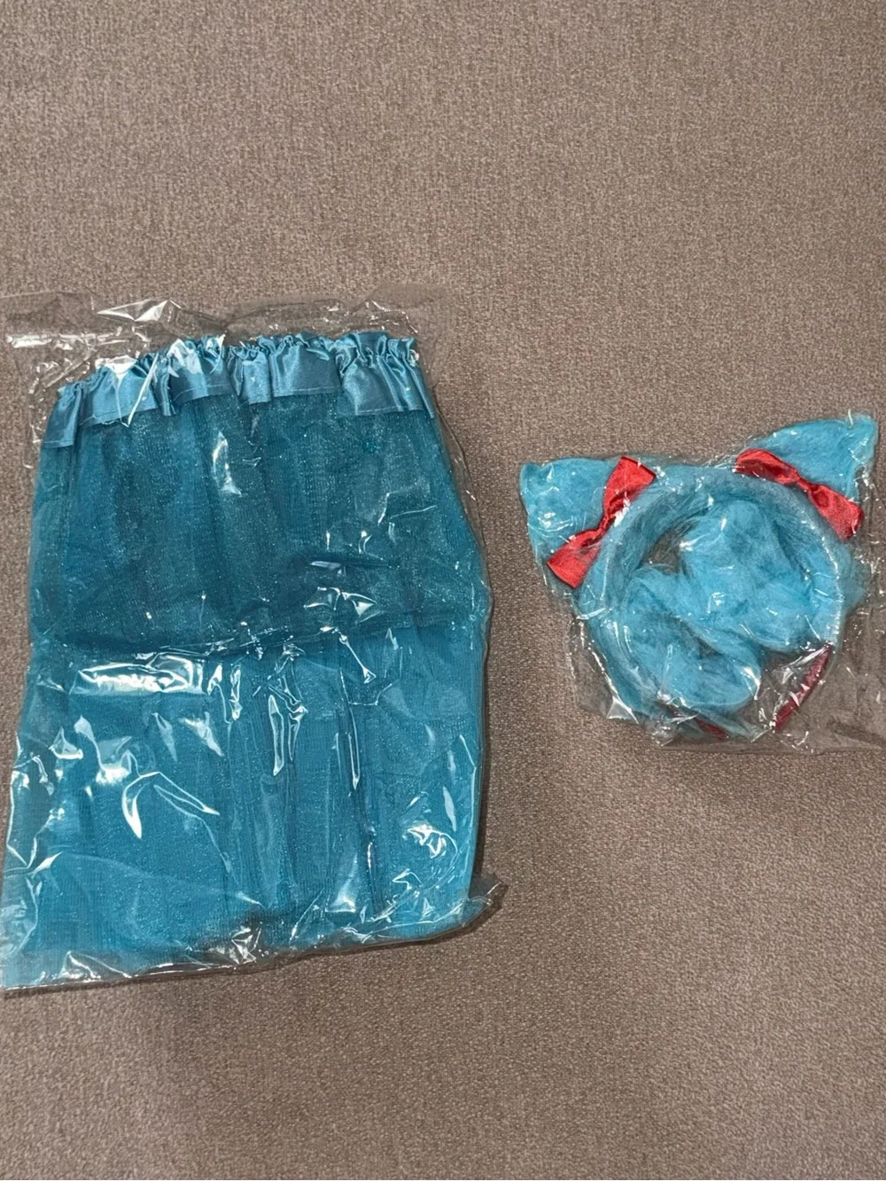 New Blue Kids Cat Costume Set with Tutu and Headband